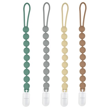 MINMUNJIU Silicone Pacifier Clip Holder 4 Pack