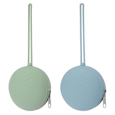 Nupoopy 2 Pack Silicone Pacifier Holder Case Sage Ether