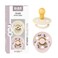 BIBS Colour Pacifier 06 Months 2Pack Round Nipple IvoryPetal