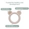 Eascrozn 3 Pack Silicone Teethers for Babies 3M BPA Free