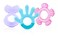 Nuby 3 Step Baby Teether Set for Teething Relief 3 Count Soft and Hard Teethers for Babies Soothes Sore Gums 3 Months