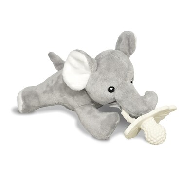 RaZbaby RaZbuddy RaZberry TeetherPacifier Holder wRemovable Baby Teether Toy 0M Bpa Free Elephant