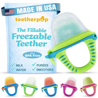 teetherpop Fillable Freezer Teethers for Babies Made in USA Teething Pacifier
