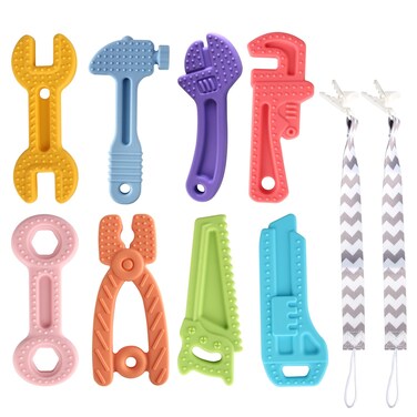 Yinghezu 8 Pack Chew Baby Teething Toys for 012 Months Silicone Teether