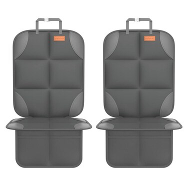 SMART ELF 2 Pack Car Seat Protector 600D Fabric Waterproof Dark Gray