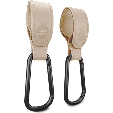 Baby Uma Vegan Leather Stroller Hooks for Bags 2 Pack Adjustable 11 lb