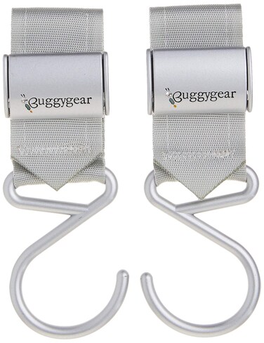 BUGGYGEAR Boutique Stroller Hooks Platinum 2 Count
