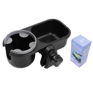 LUFFCABO Universal Snack Tray for Stroller with Stroller Cup Holder Universal Stroller Snack Tray with Cup Holder Stroller Tray Attachment and Stroller Accessories