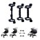MINILUJIA Twin Stroller Connector Side by Side Universal Stable Baby Stroller Pushchair Connectors Detachable Adjustable Two Single Strollers into a Double Stroller