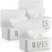 Singhoow 3 Pack Baby Wipes Dispenser Small White