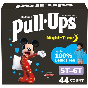 Pull-Ups PullUps Boys NightTime Potty Training Pants Size 5T6T 44 Count