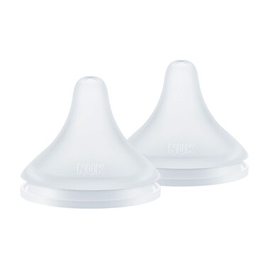 NUK Perfect Match Medium Flow Soft Silicone Nipple with AntiColic Vent 2 Pack BPAFree