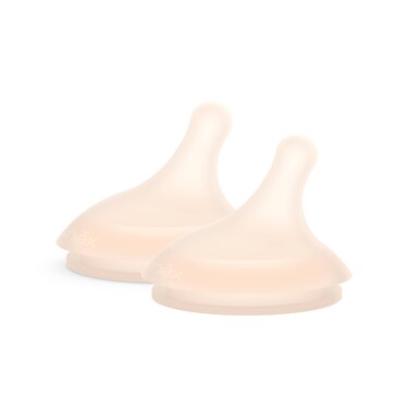 Suavinex ZeroZero Slow Flow Asymmetrical Silicone Nipple 2 Pack 0m Fair