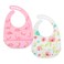 Nuby Adjustable Easy Clean Soft Silicone Bibs 2 Pack