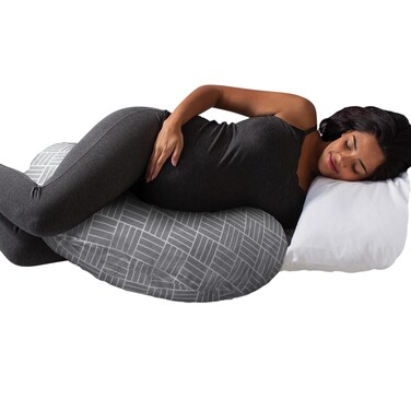 Boppy Cuddle Pregnancy Pillow Compact Maternity Support for Side Sleepers