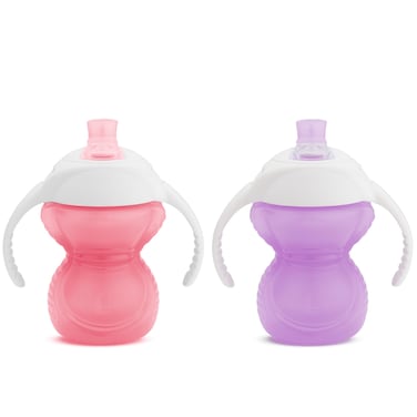 Munchkin Click Lock Bite Proof Trainer Cup 7 Ounce 2 Pack PinkPurple