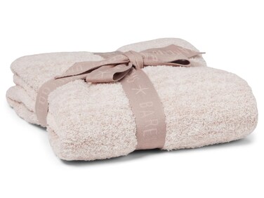 Barefoot Dreams CozyChic Ombre Blanket Antique Rose Multi 30x40