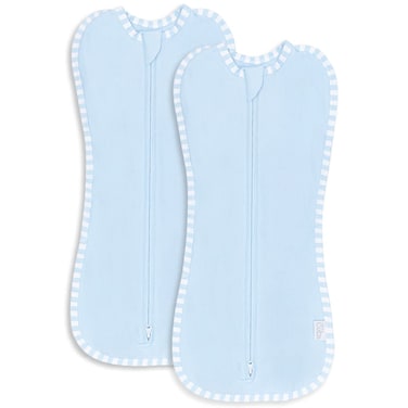 Comfy Cubs Swaddle Blanket with Zipper 2 Pk L Blue