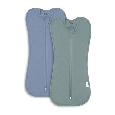 Comfy Cubs Swaddle Blanket with Zipper 2 Pk S Nomadic Blue Azul