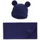 Exemaba Unisex Baby Swaddle Wrap with Hat Set for 03 MonthsNavy