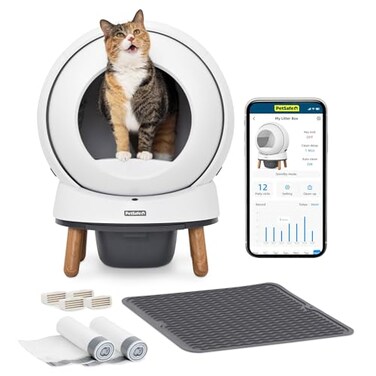 PetSafe ScoopFree SmartSpin SelfCleaning Litter Box Bundle White