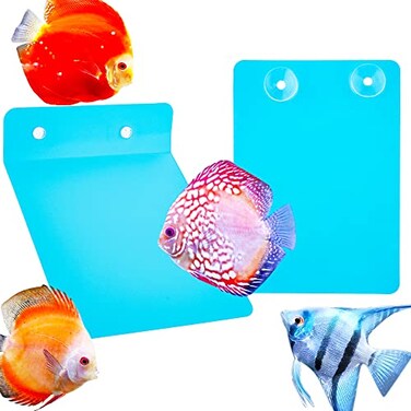 DQITJ 2 Pack Angelfish Discus Breeding Slate Fish Breeding Spawning Slate Spawning Surface for Aquarium Fish Egg Laying