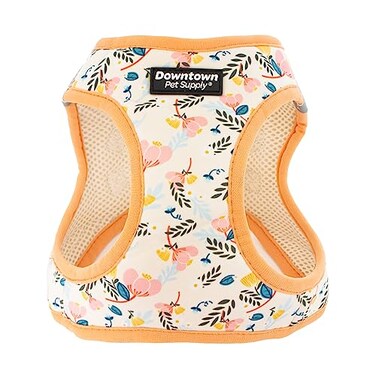 Downtown Pet Supply Stepin Dog Harness No Pull Adjustable Padded Mesh with Reflective Trim Secure Buckle Strap Comfortable Breathable Small Dog Harness Medium Floral