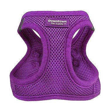 Downtown Pet Supply Stepin Dog Harness No Pull Adjustable Padded Mesh with Reflective Trim Secure Buckle Strap Comfortable Breathable Small Dog Harness Large Purple