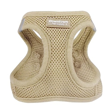 Downtown Pet Supply Stepin Dog Harness No Pull Adjustable Padded Mesh with Reflective Trim Secure Buckle Strap Comfortable Breathable Small Dog Harness Medium Khaki