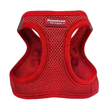 Downtown Pet Supply Stepin Dog Harness No Pull Adjustable Padded Mesh with Reflective Trim Secure Buckle Strap Comfortable Breathable Small Dog Harness Medium Red
