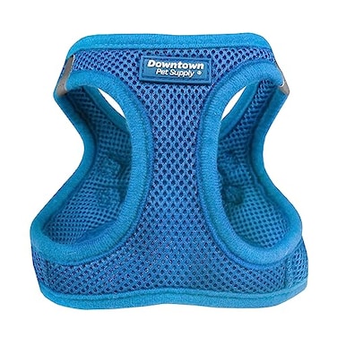 Downtown Pet Supply Stepin Dog Harness No Pull Adjustable Padded Mesh with Reflective Trim Secure Buckle Strap Comfortable Breathable Small Dog Harness Large Cobalt