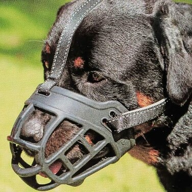 BARKLESS Soft Basket Silicone Muzzle for Medium Dog to Prevent Biting