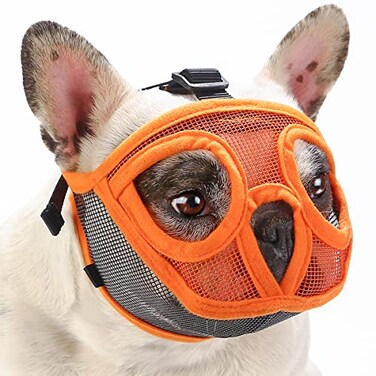 BARKLESS Short Snout Muzzle for French Bulldog Shih Tzu Soft Mesh Muzzle