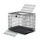 MidWest Homes for Pets Small Wabbitat Rabbit Cage Grid Mesh Floor Removable Tray Top Front Door Access Rust Resistant Finish No Tools Required