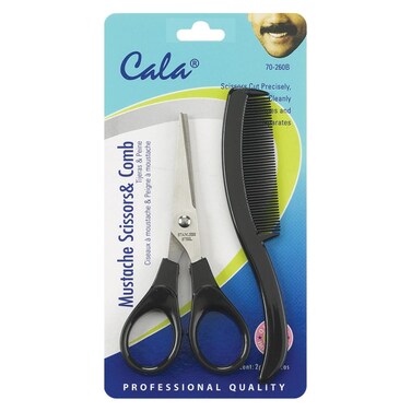 Cala Mustache scissors comb