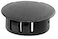 Clipsandfasteners 50 Black Nylon Locking Hole Plugs 34