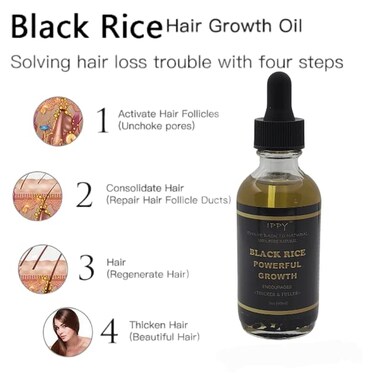IPPY BEAUTY IPPY BLACK RICE POWERFUL GROWTH 2 oz