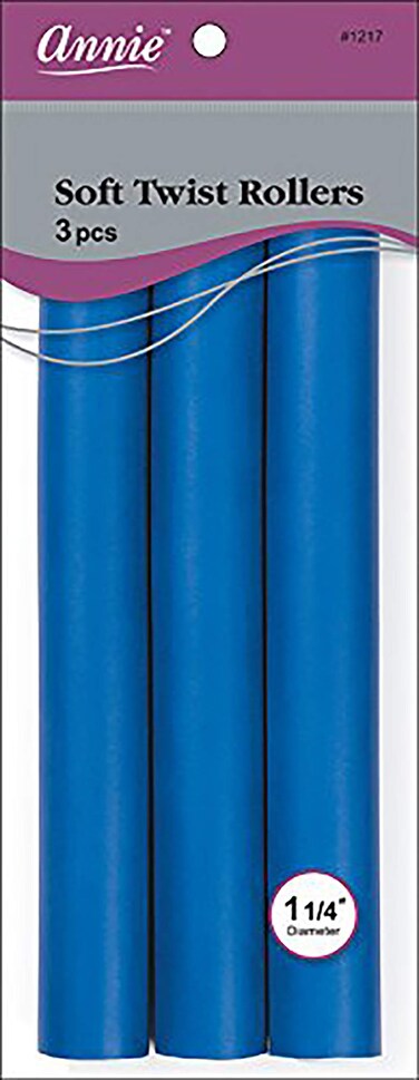 Annie Soft Twist Rollers Blue 3 Count