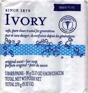 ProcterGamble Ivory Original Bar Soap, 3.1 oz - 3 ea