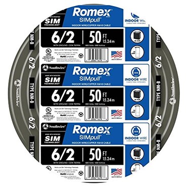 Southwire 28894422 62 NMB Wire Black 50FT