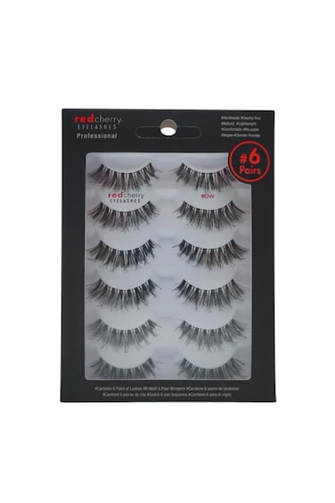 Red Cherry DW False Eyelashes Pack of 6 Pairs