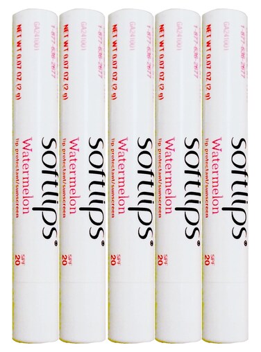 Softlips Watermelon Flavored 5 Softlips Sticks