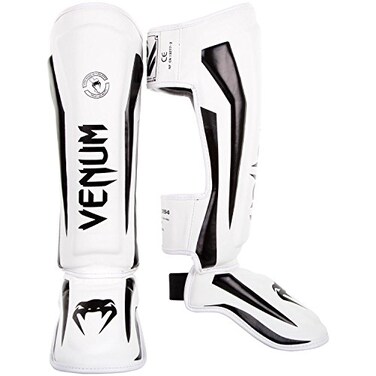 Venum Elite Standup Shinguards WhiteBlack Medium
