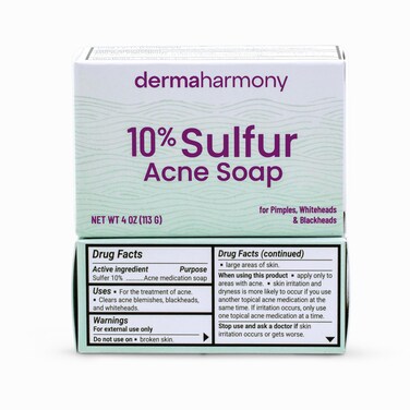 Dermaharmony 10 Sulfur Acne Bar Soap 4 oz 2 Bars