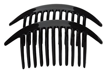 France Luxe Belle Interlocking Comb Pair - Black
