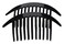 France Luxe Belle Interlocking Comb Pair - Black