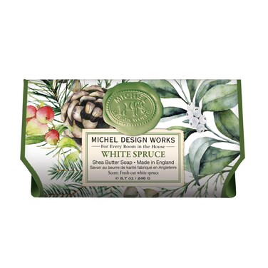 Michel Design Works Large Bath Soap Bar White Spruce