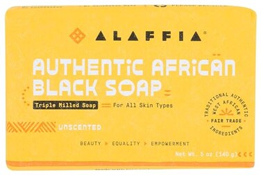 Alaffia Unscented Authentic African Black Soap, 5 Oz