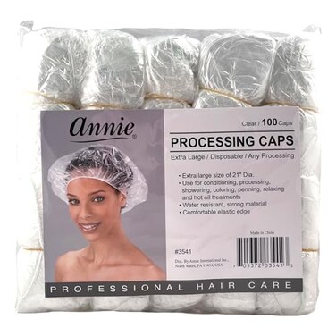 ANNIE Extra Large Processing Caps Clear 100 Caps 1 pack