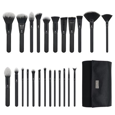 Moda Pro Full Face 25pc Makeup Brush Set with Travel Pouch